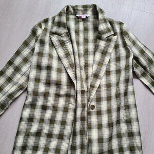 Urban Threads Oversized Blazer in Check